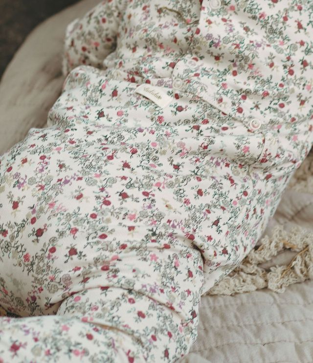 Circle Floral Footie and Hat