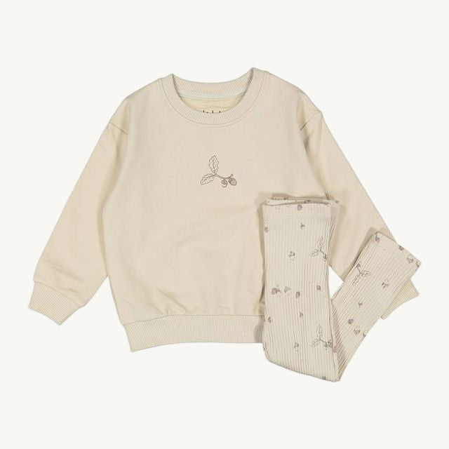 Acorn Print Sweatshirt Set